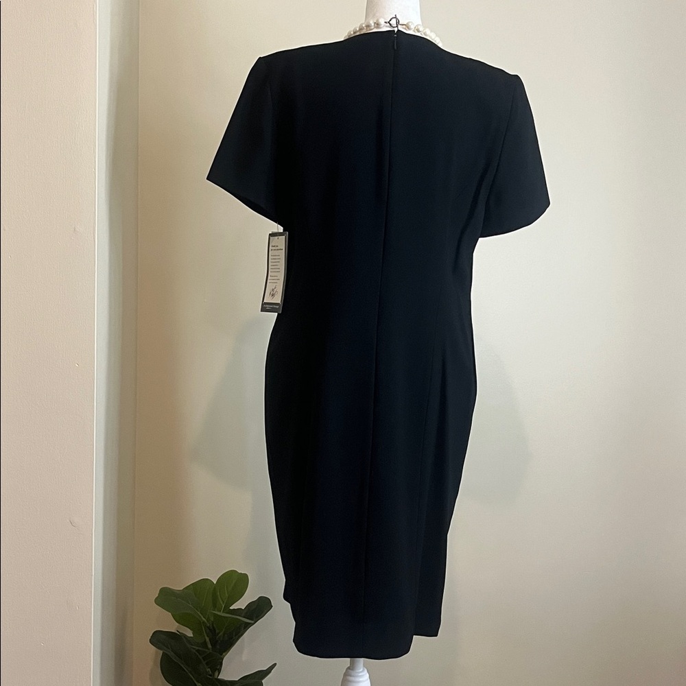 NWT Liz Claiborne Women’s Classic Black Midi Dress Size 14P - Picture 3 of 6